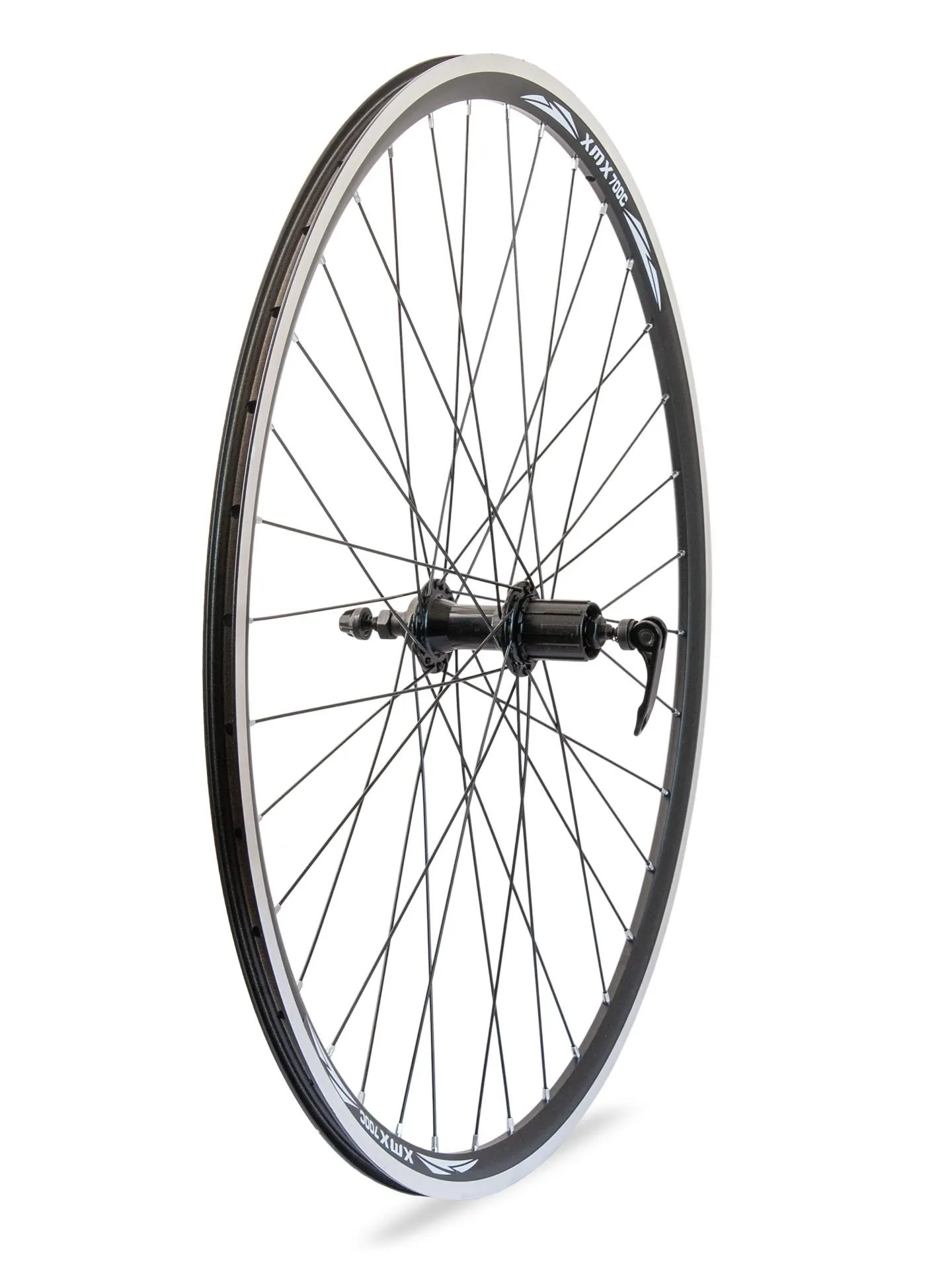 Koło tylne szosa 28" obręcz XMX-D33 piasta JY-362 kaseta 8-9-10 rzędów (130mm) czarne