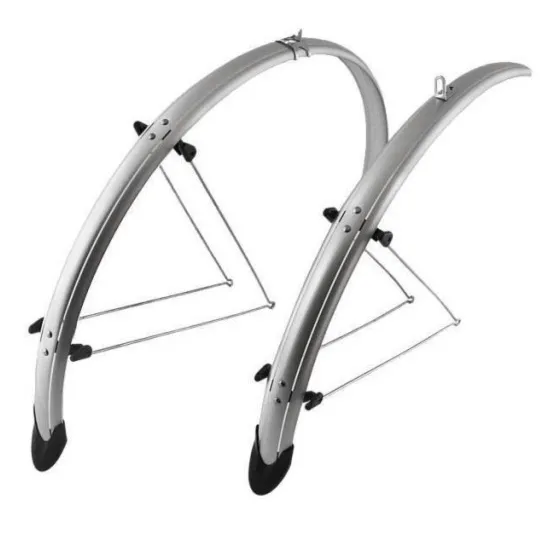 Błotnik Orion 28"x 58 mm srebrny kpl. z chlapaczem