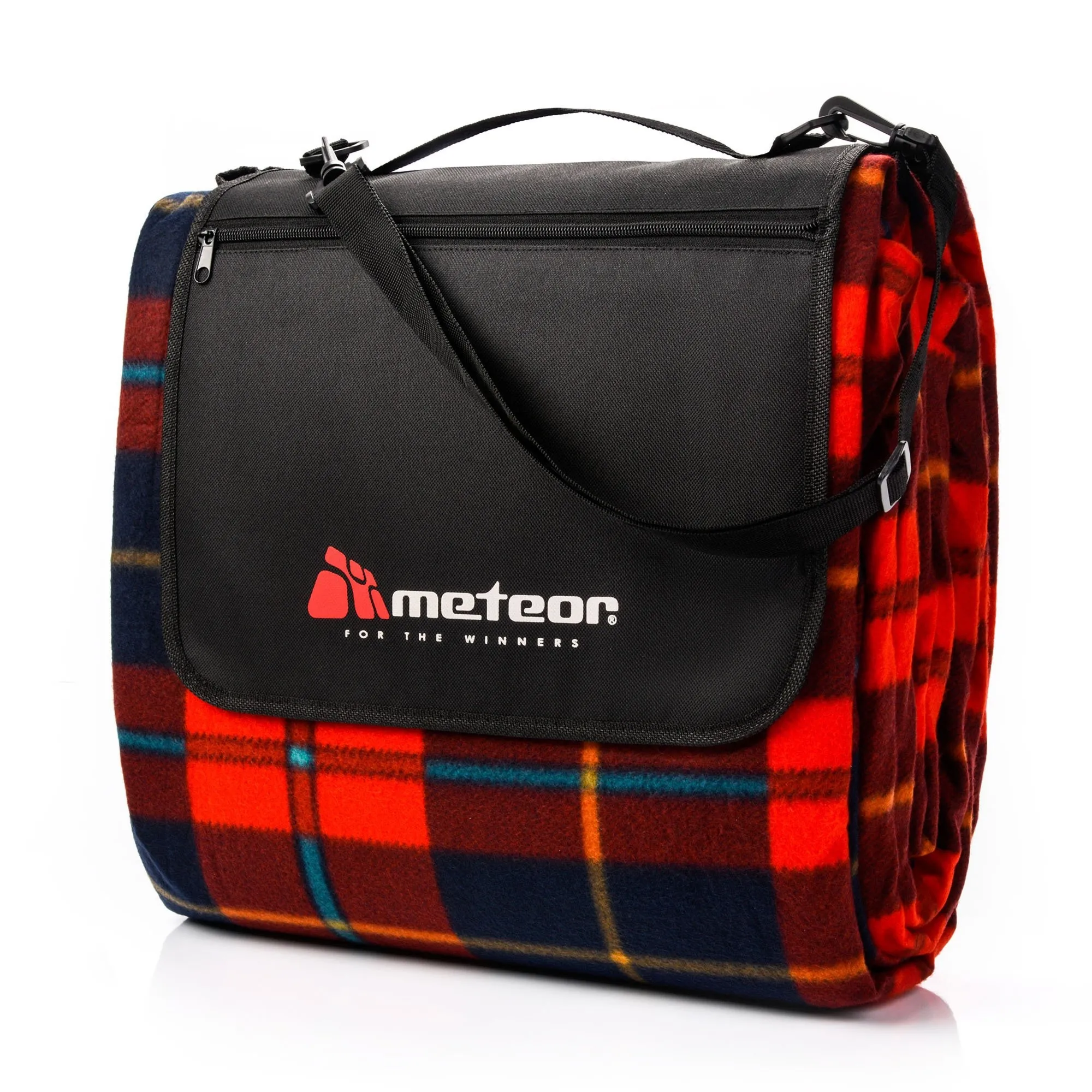 Koc piknikowy Meteor 5XL 300x300 cm Krata czerwony