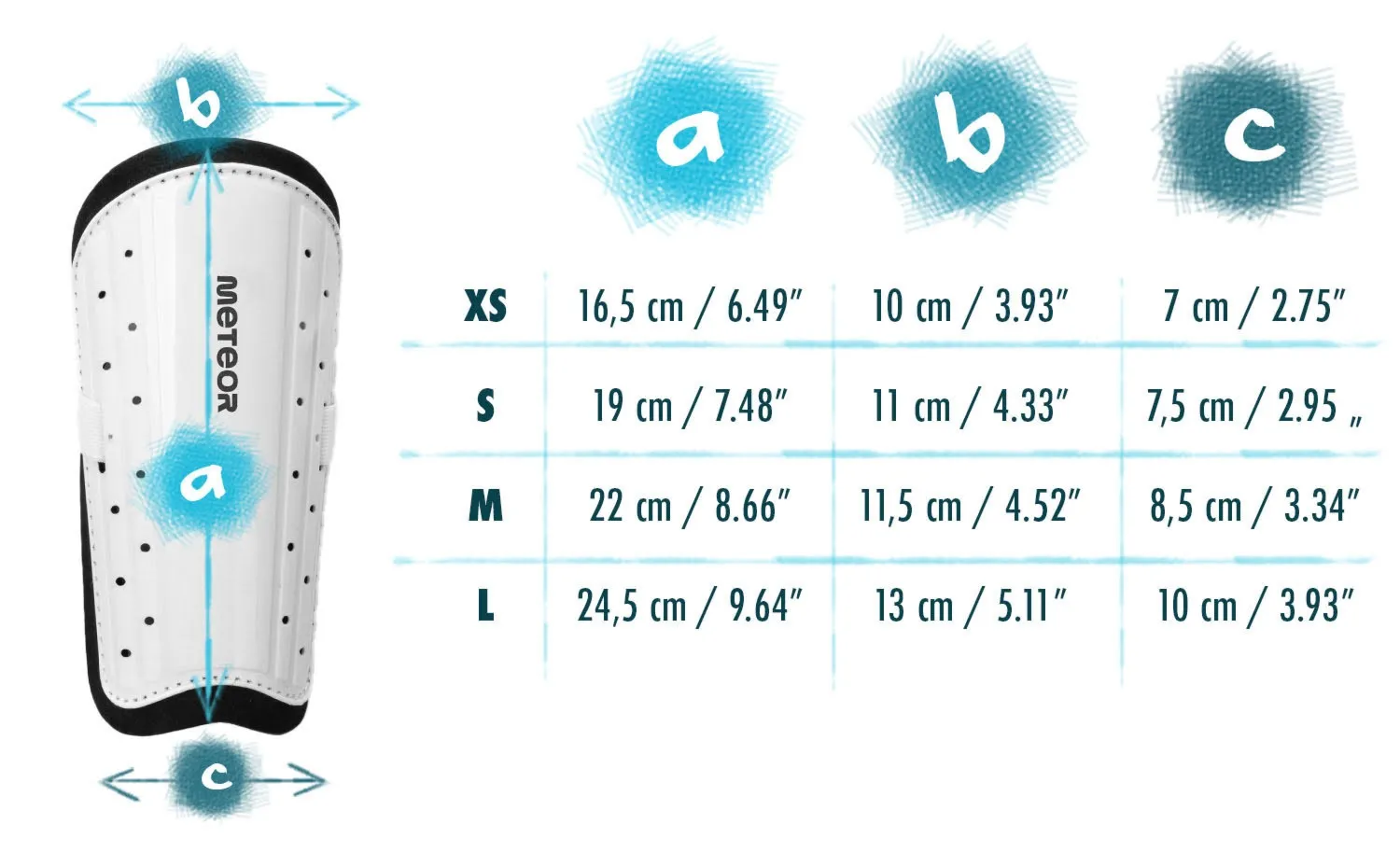 Nagolenniki piłkarskie Meteor M biały