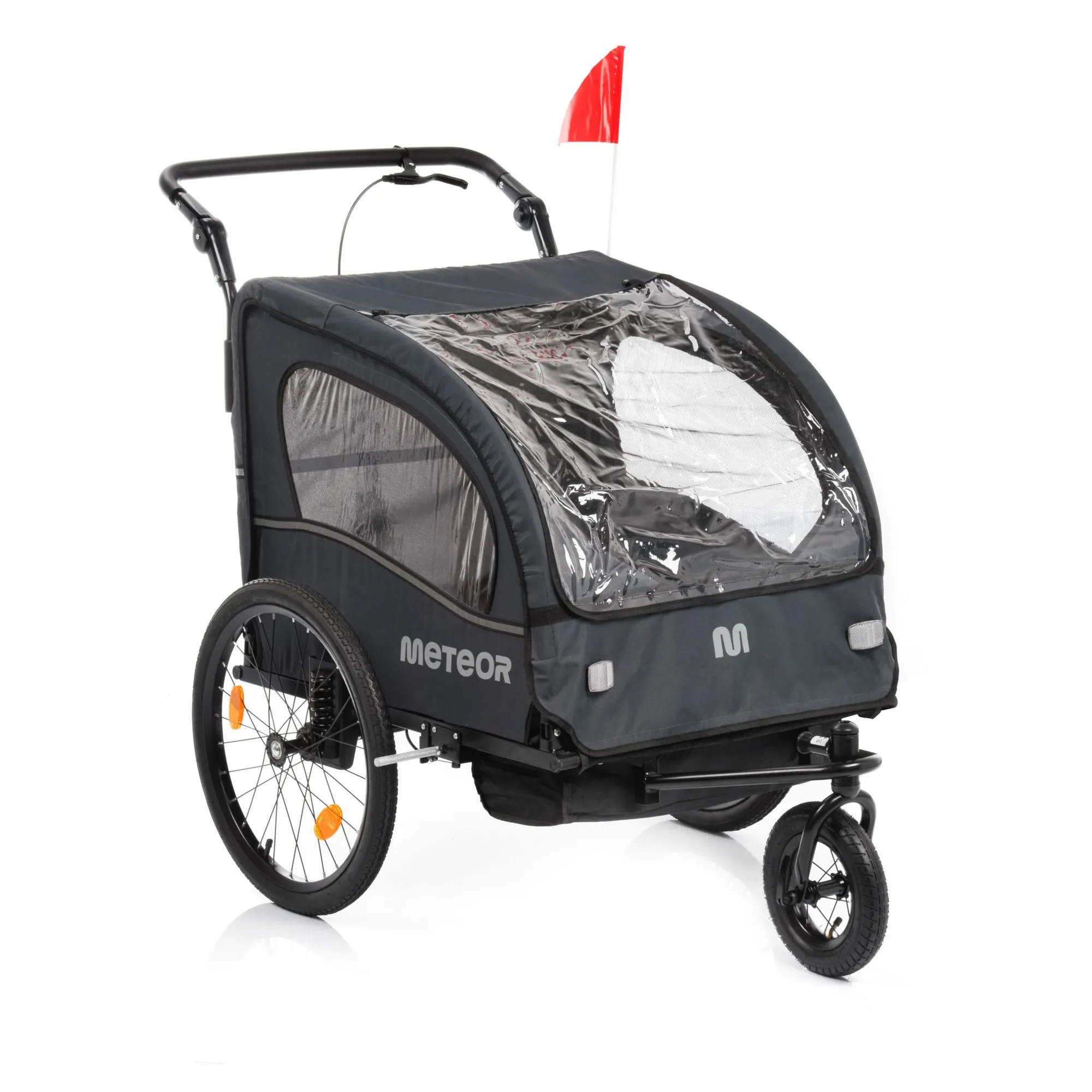 Przyczepka rowerowa Meteor BX-50 szary