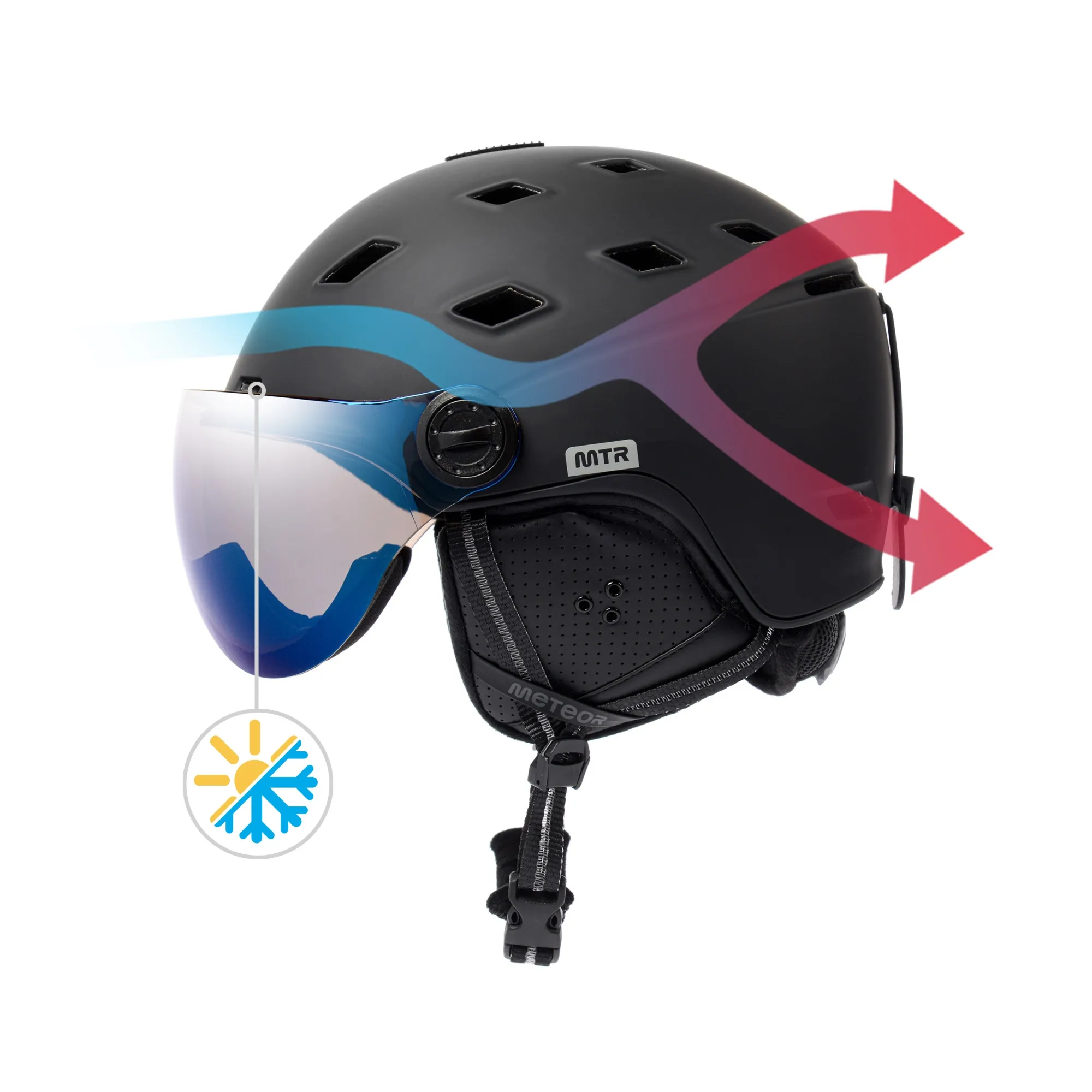 Kask narciarski Meteor Glide L 58-61 cm czarny