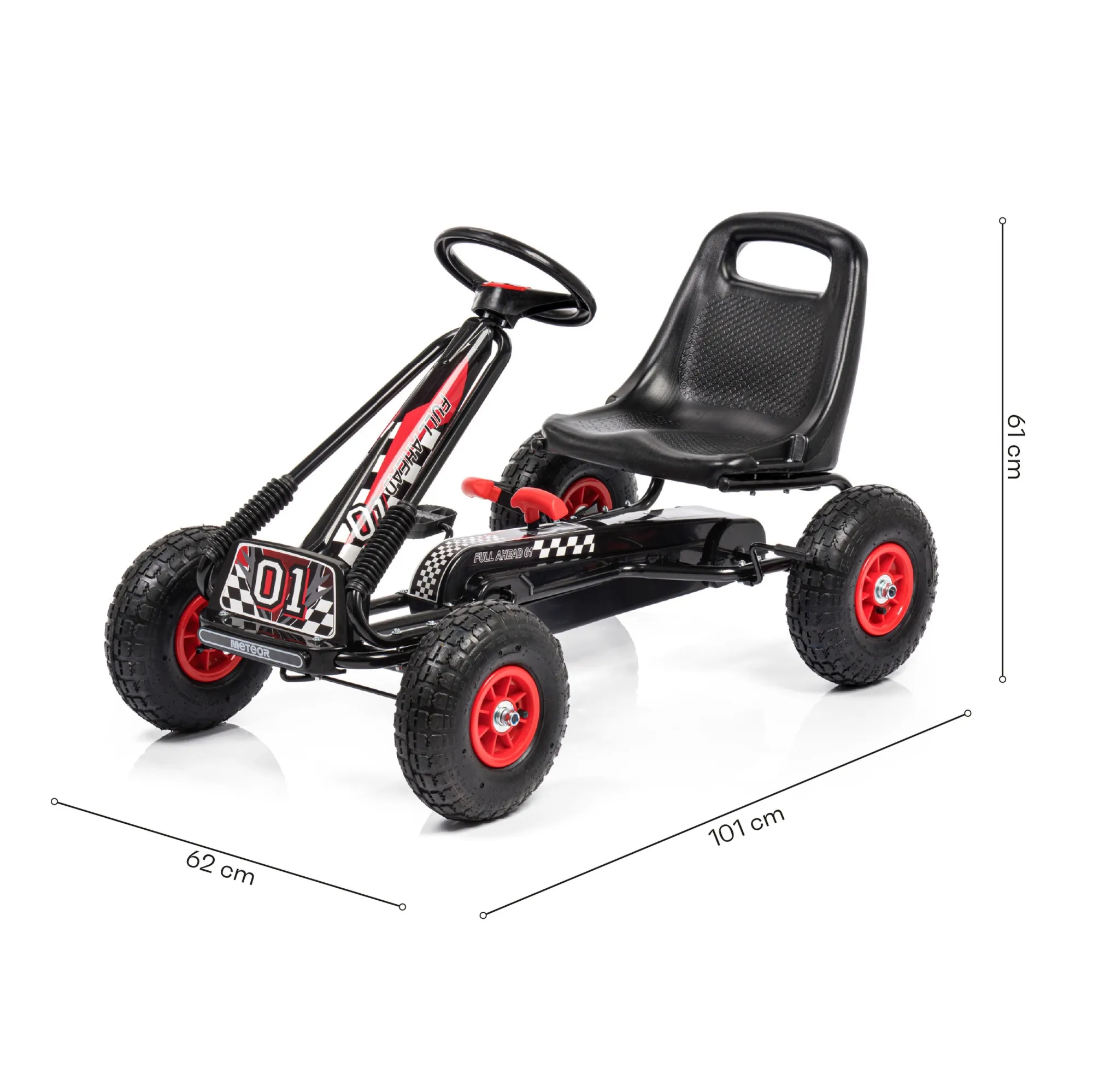 Gokart na pedały Meteor GM/15 czerwony
