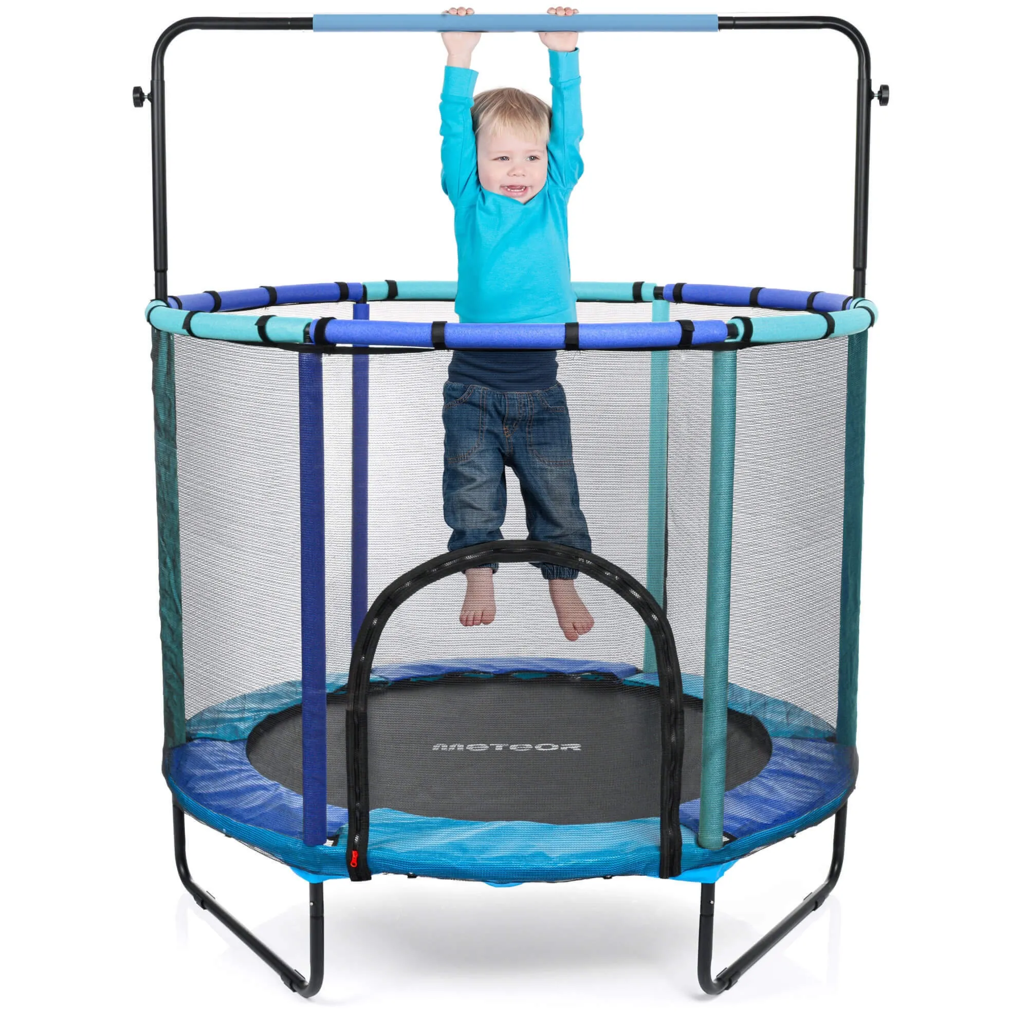 Trampolina dla dzieci Meteor TRP-65P 140 cm niebieski/jasny niebieski
