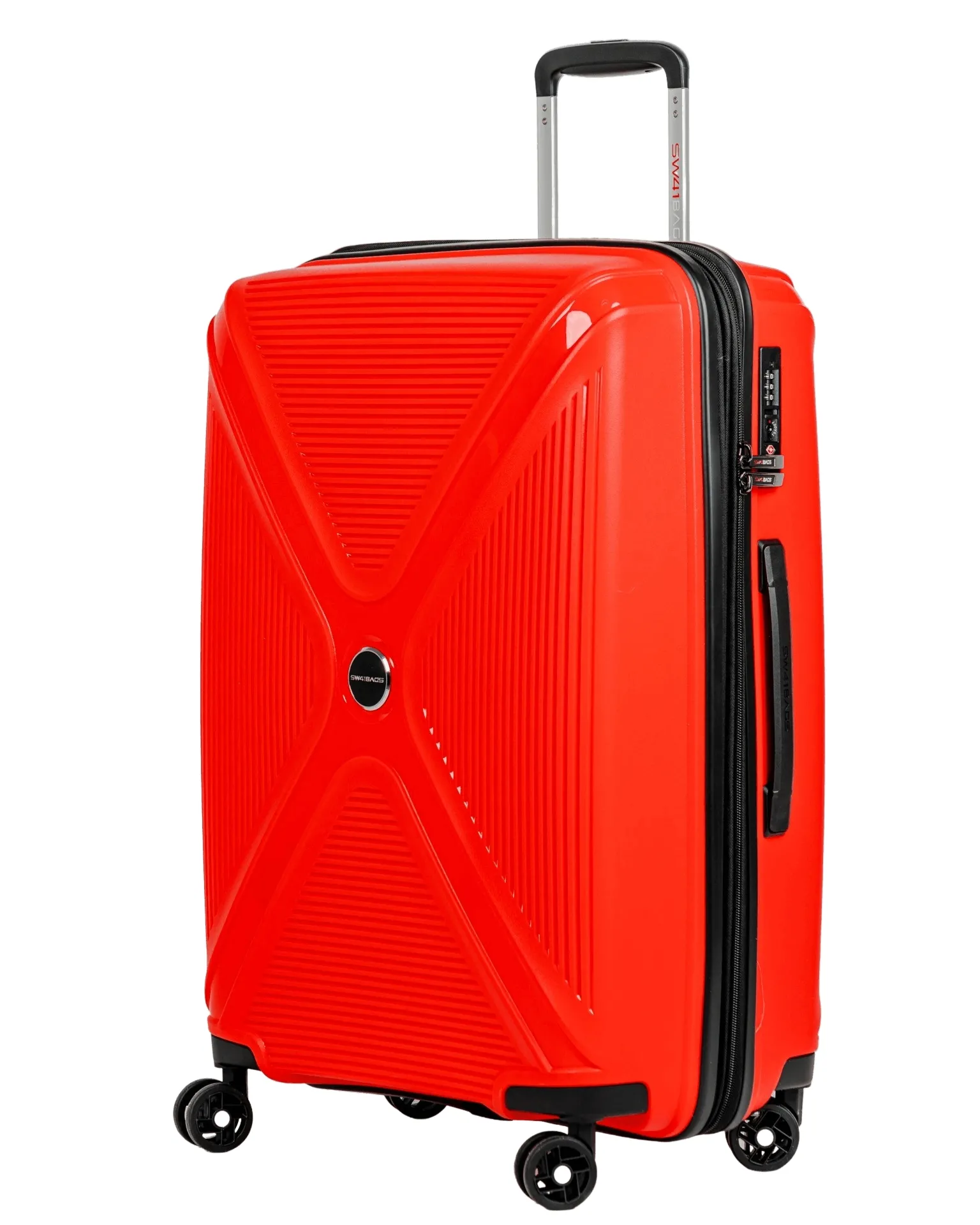 Średnia walizka SwissBags Cross-Box 67 cm czerwony