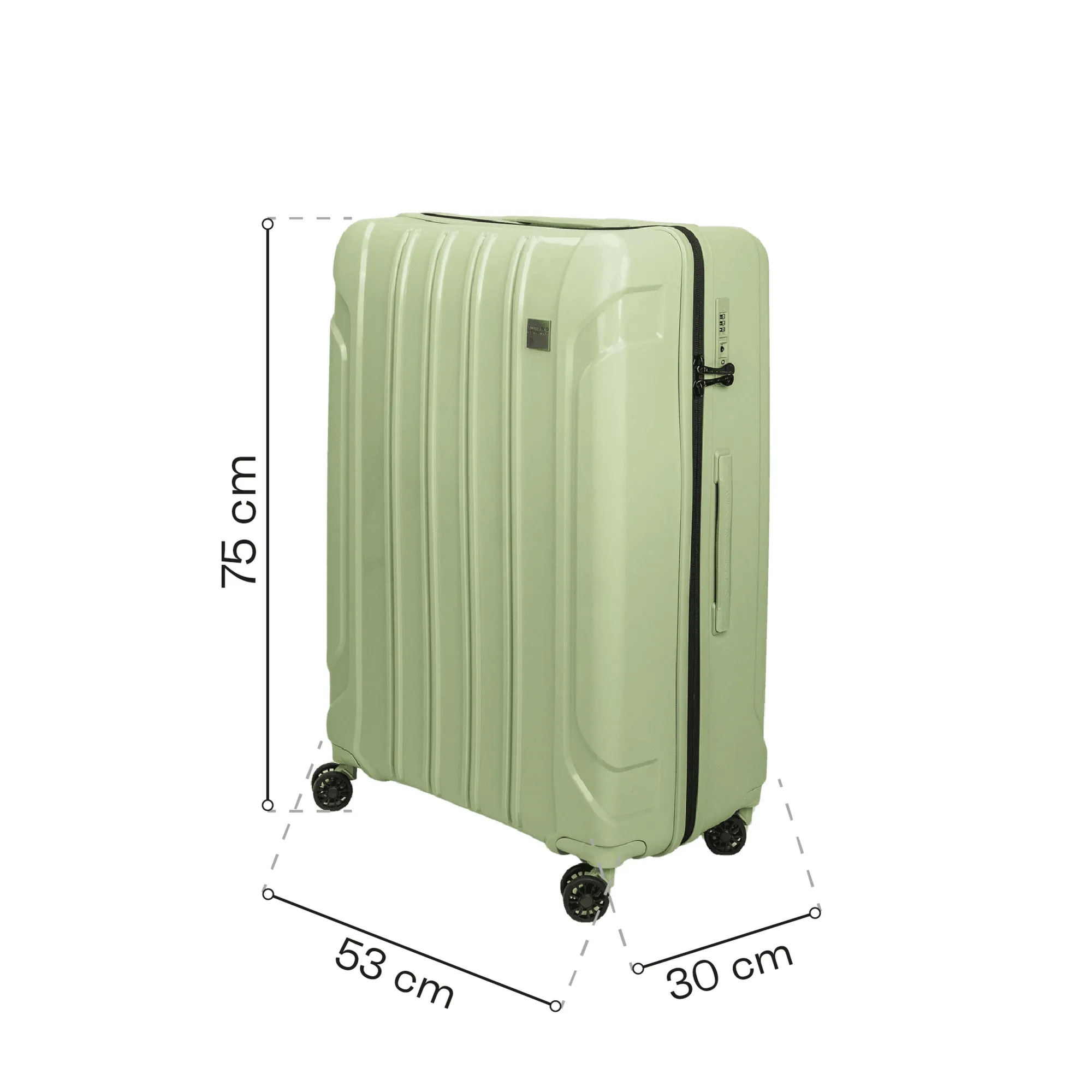 Duża walizka SwissBags Tourist 75 cm zielony