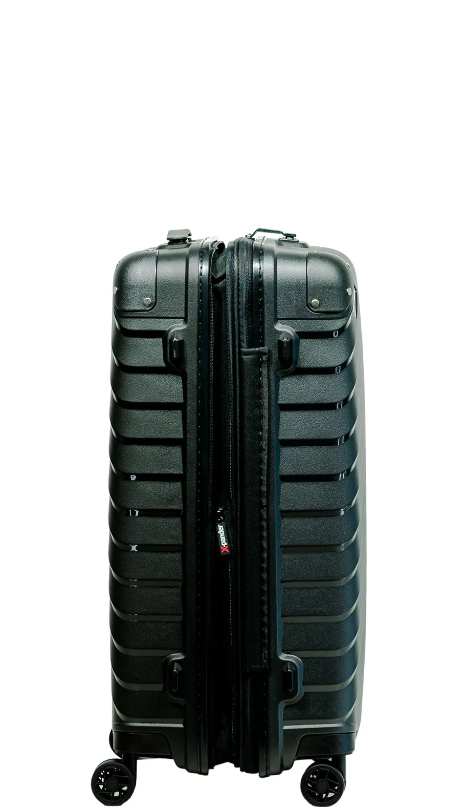 Średnia walizka SwissBags Diamond cut 67 cm metaliczny czarny