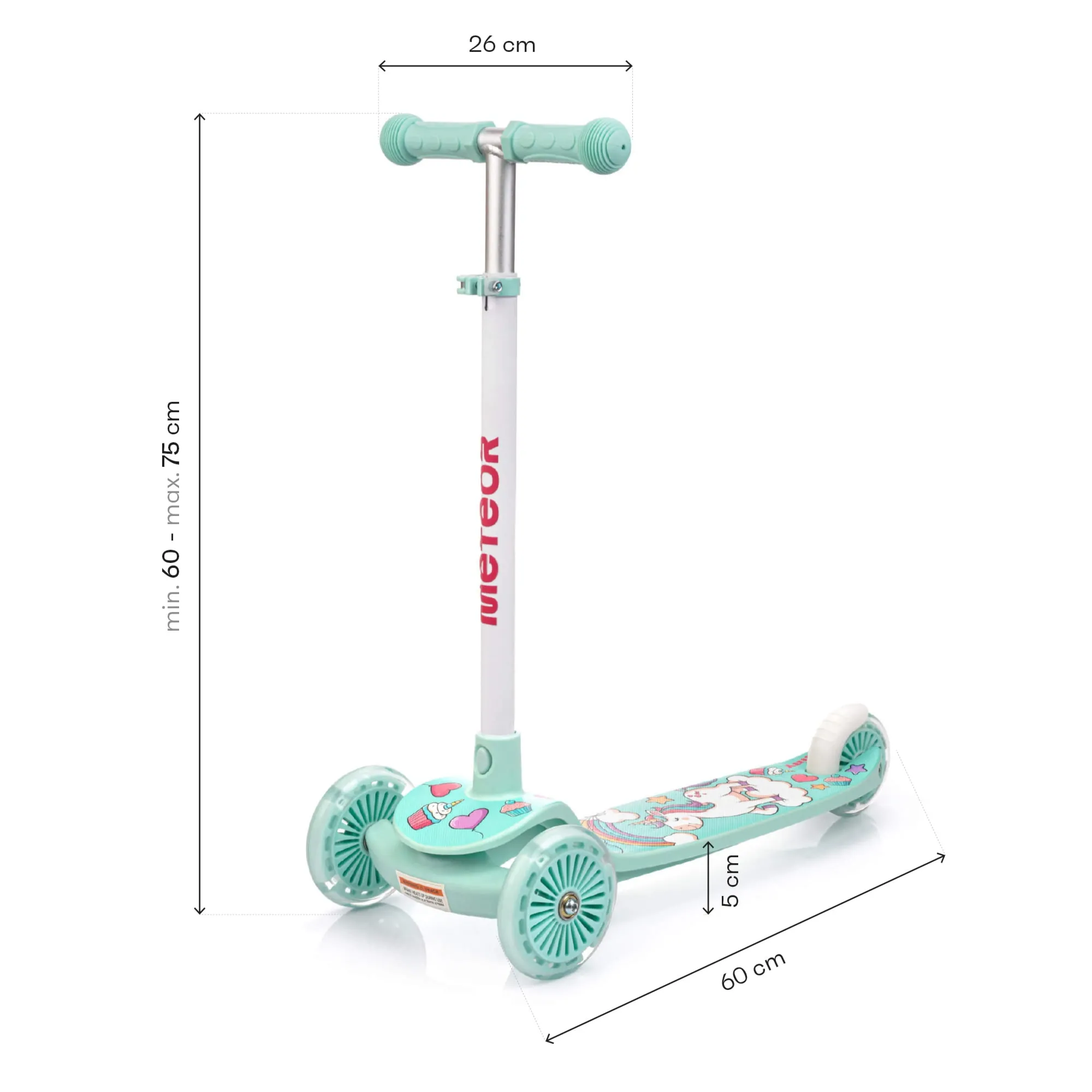 Hulajnoga trójkołowa Meteor Funny miętowy
