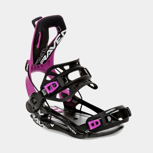 Szybkie  damskie wiązania snowboardowe Raven FT360 (fuchsia) | Fastec
