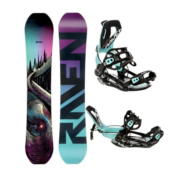 Damski zestaw snowboardowy Raven Dahlia z wiązaniami Raven FT360 (mint)