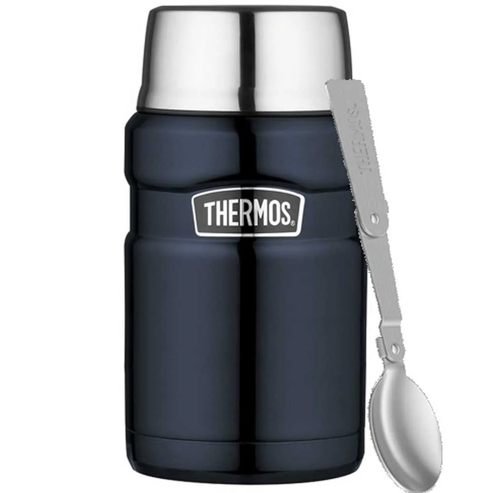 Termos na jedzenie 710 ml ze składaną łyżką i kubkiem THERMOS - granatowy