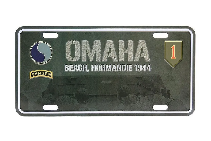 Tablica rejestracyjna OMAHA Beach Normandii 1944