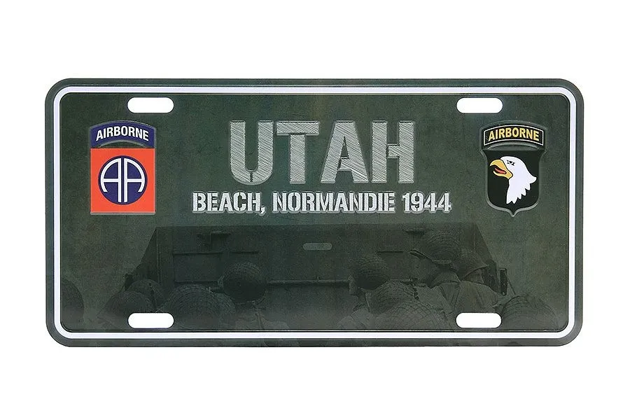 Tablica rejestracyjna UTAH Beach Normandii 1944