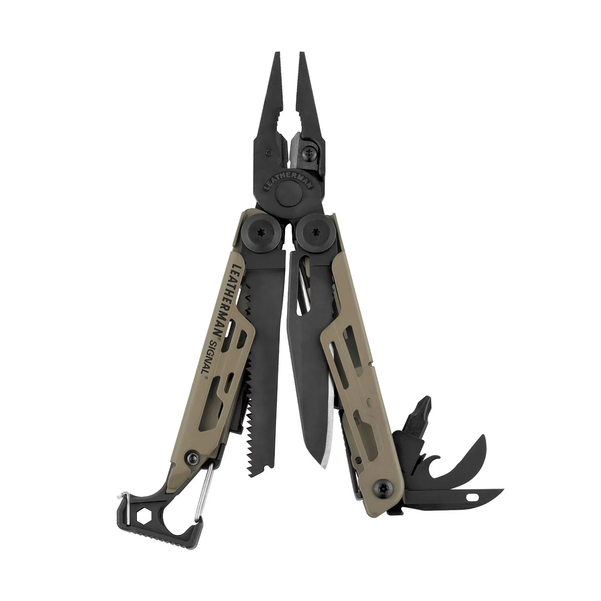 Multitool Leatherman SIGNAL Coyote Tan - Oksyda - 19 narzędzi (832404)