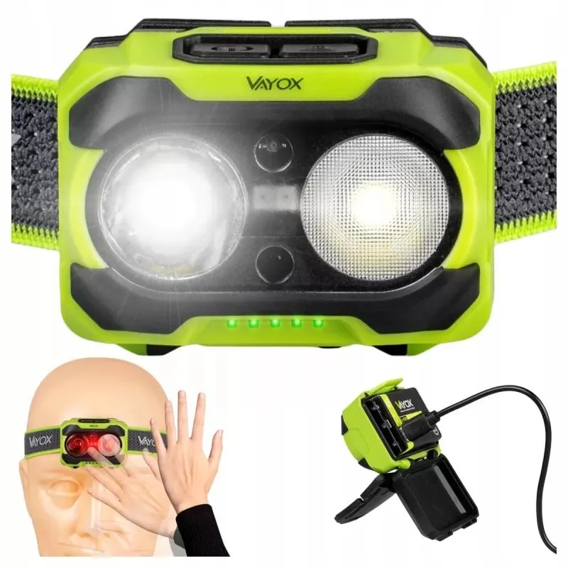 Latarka czołowa Vayox VA0361 600lm IP44 Twin Beam