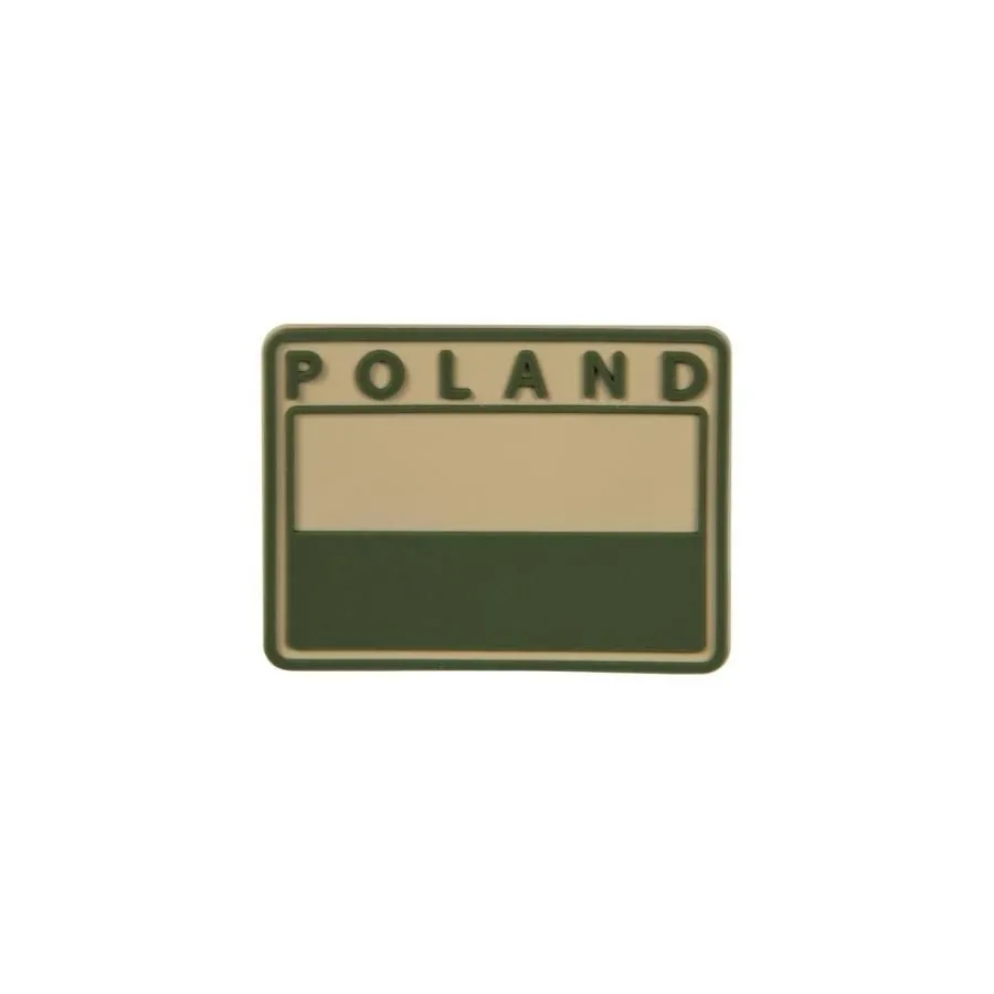 Emblemat Helikon FLAGA PL Gaszona POLAND – PVC - Beż-Khaki (OD-FP4-RB-13)