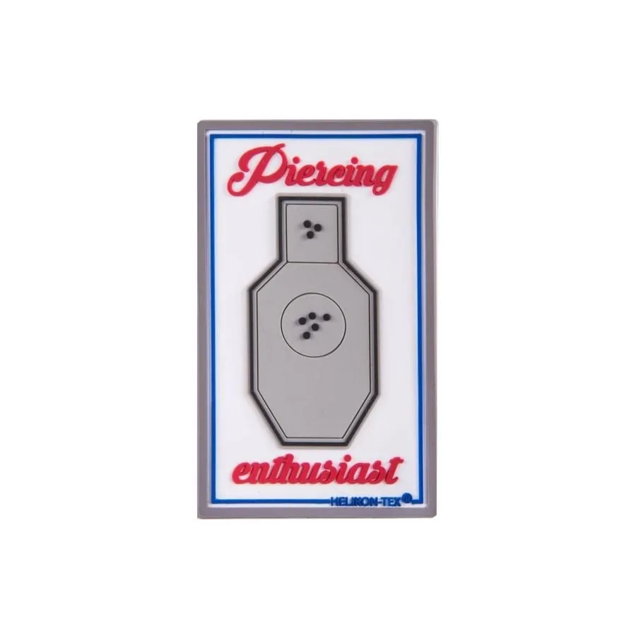 Emblemat Helikon "Pierceing Enthusiast" - PVC - Biały (OD-PCE-RB-20)