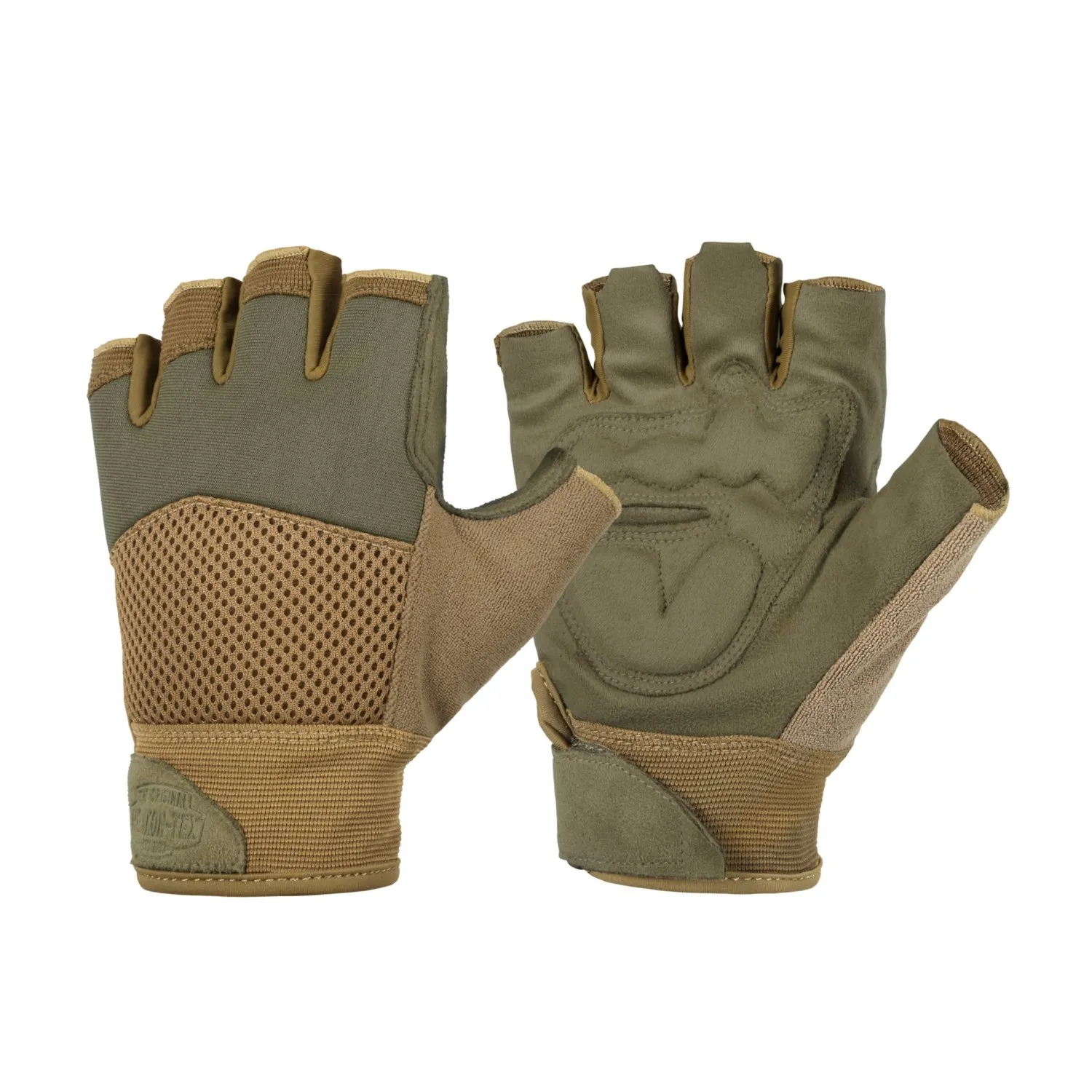 RĘKAWICZKI HELIKON HALF FINGER MK2 - Neoprene - Olive Green/Coyote - L/Regular (RK-HF2-NE-0211A-B05)
