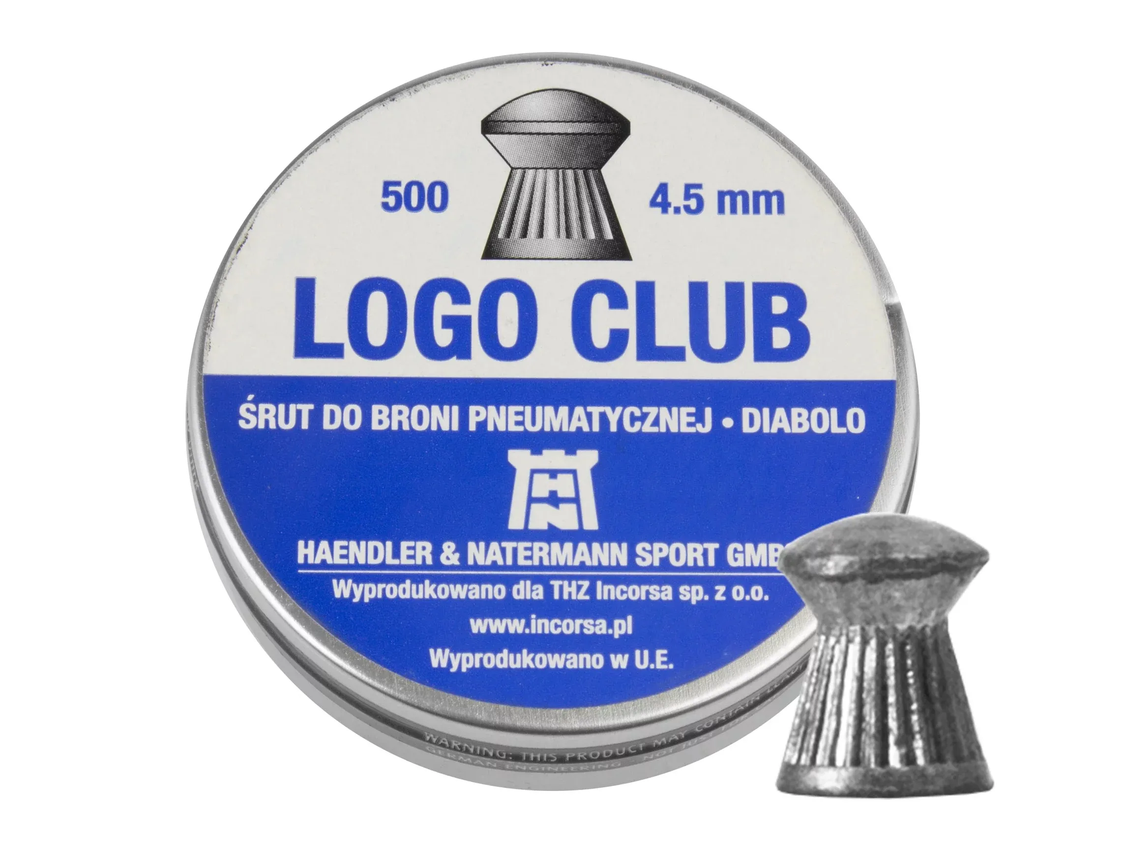 Śrut 4,5 mm Diabolo H&N Logo Club 500 szt. półokrągły (93114500005/LC)