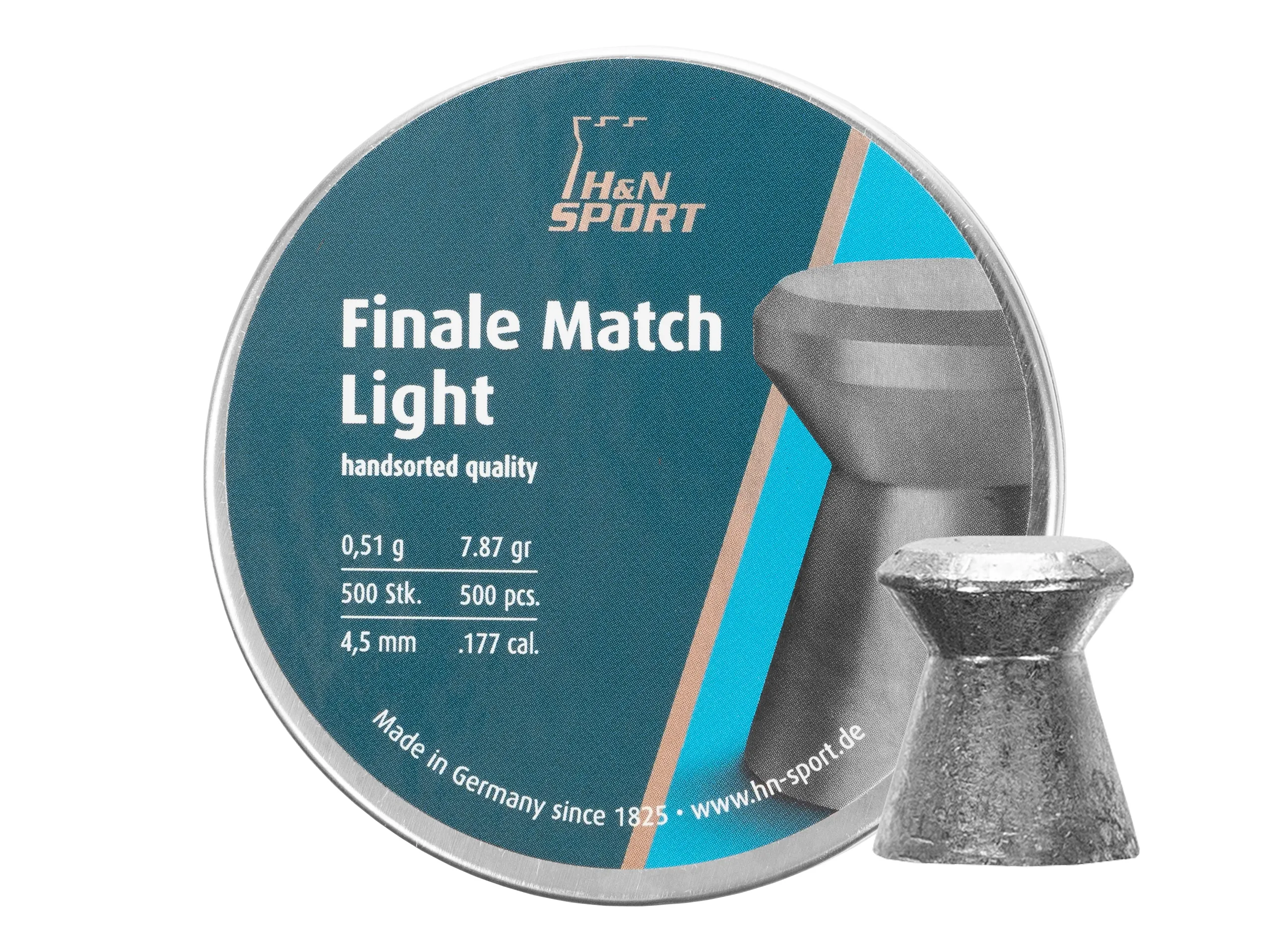 Śrut 4,5 mm Diabolo H&N Finale Match Light 500 szt. płaski (92074500115)