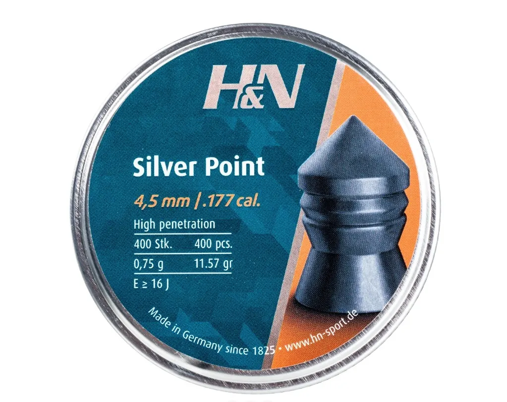 Śrut 4,5 mm Diabolo H&N Silver Point 400 szt. szpiczasty (92344500005)