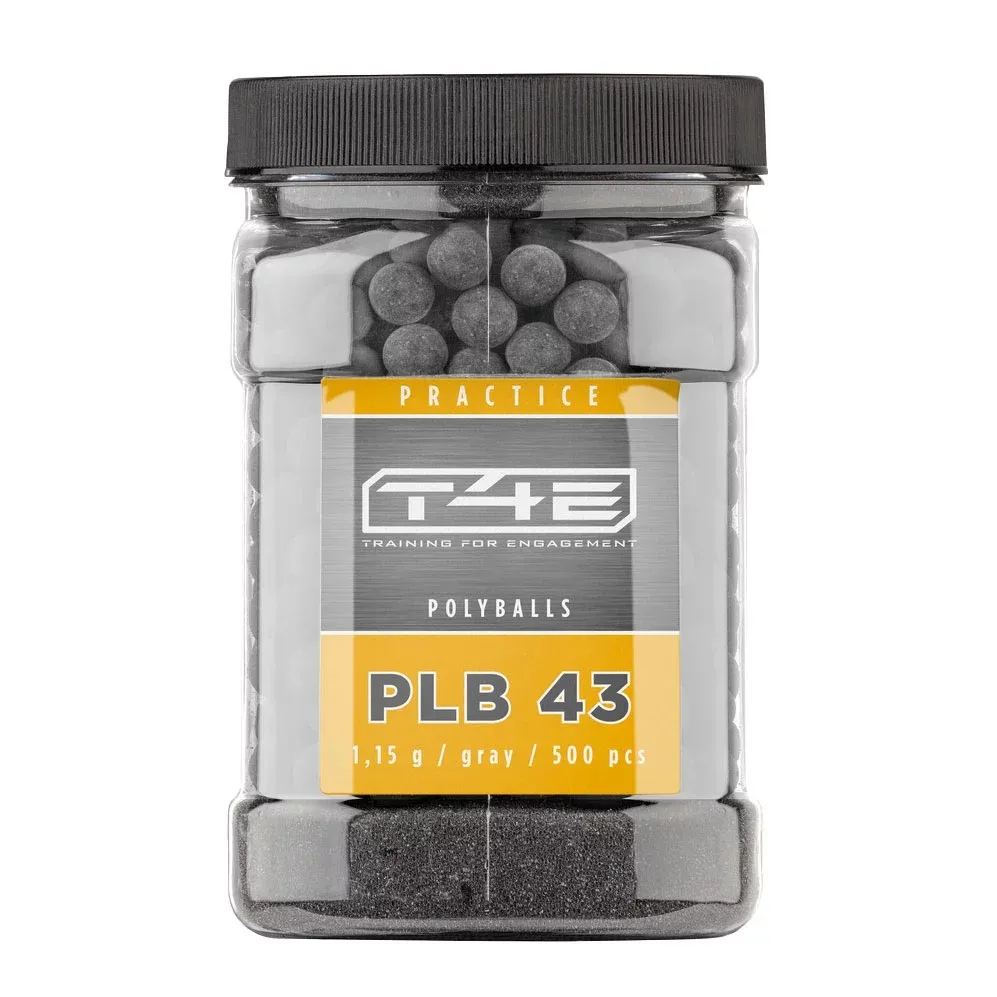 Kulki poliuretanowe T4E Practice PLB kal. .43 500 szt. szare (2.4505)