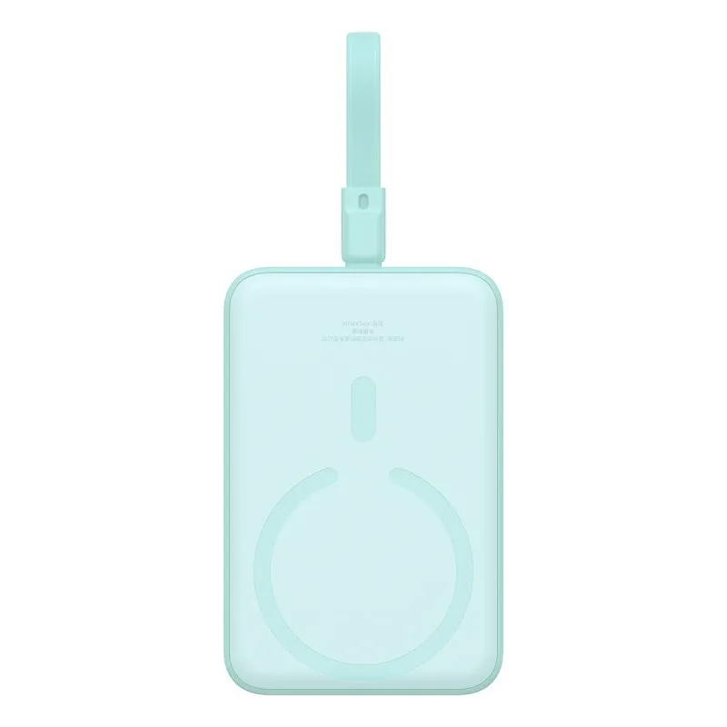Powerbank Baseus Magnetic Mini Air Wireless 10000mAh 20W+kabel USB C-USB C (peppermint blue)