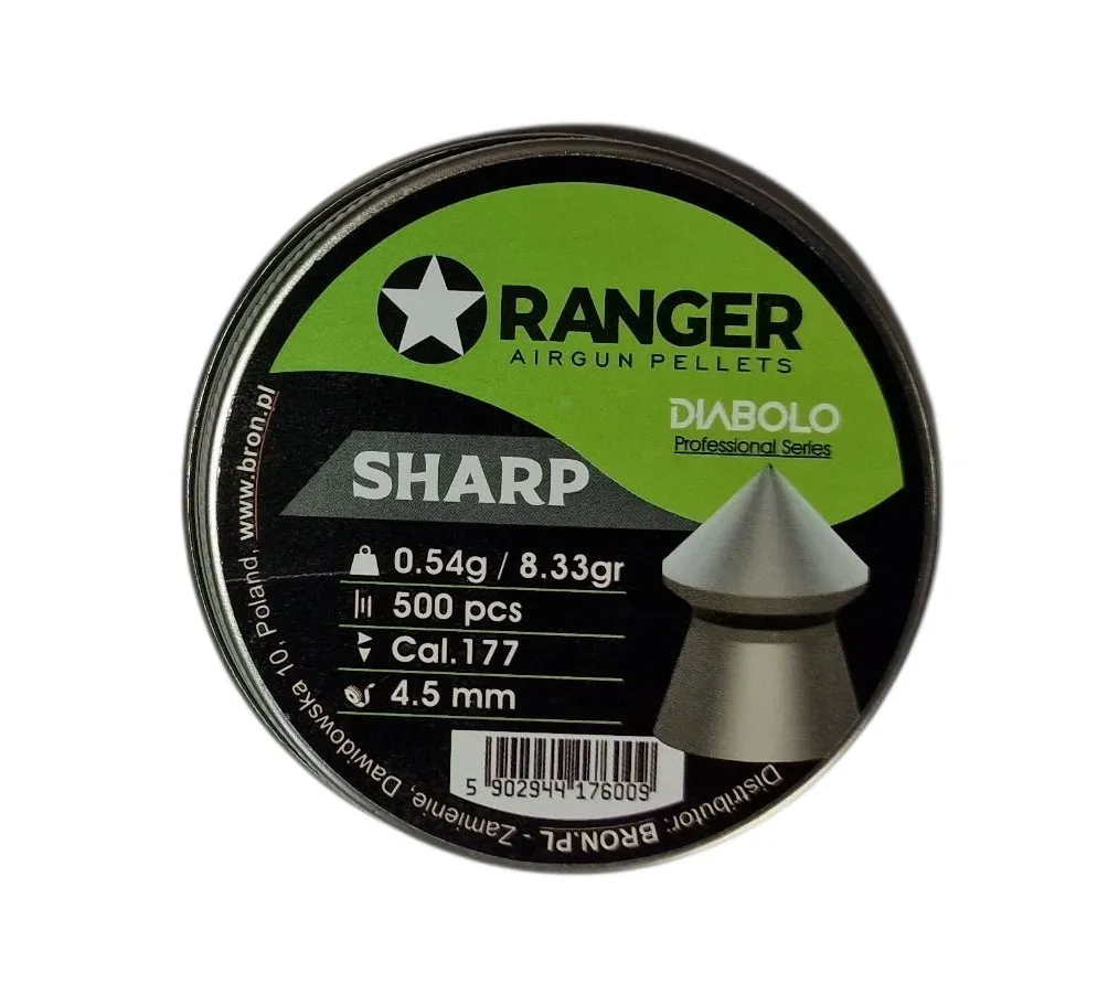 Śrut 4,5 mm Diabolo RANGER Professional Sharp szpic 500 szt. 0,54 g