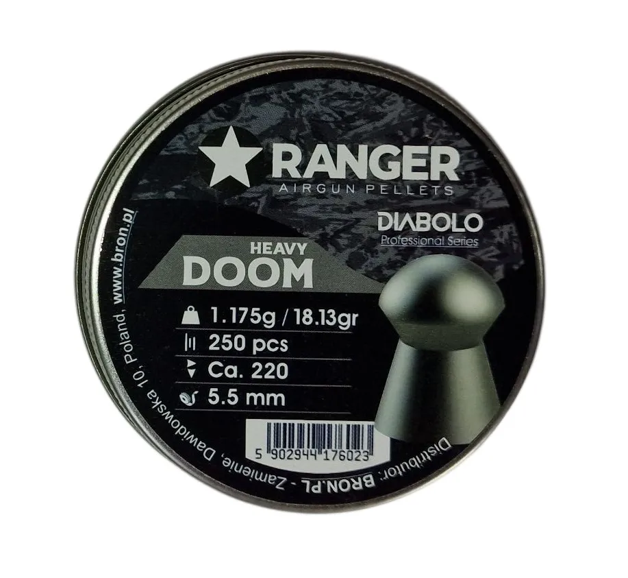 Śrut 5,5 mm Diabolo RANGER Doom Heavy grzybek 250 szt. 1,175 g