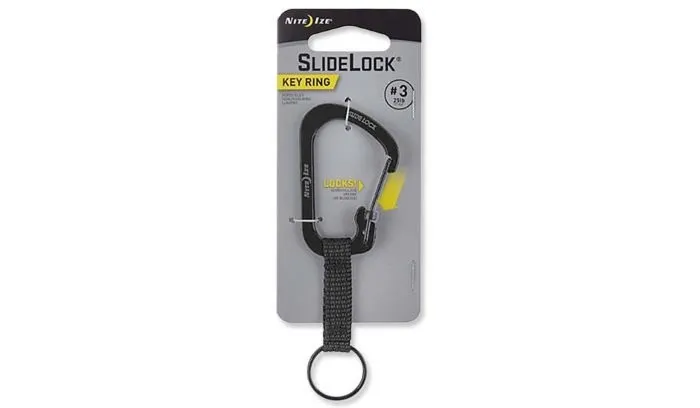 Brelok Nite Ize SlideLock Key Ring #3 - Czarny - CSLW3-01-R6