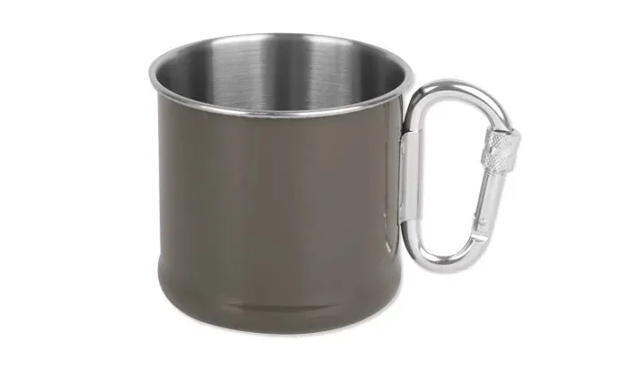 Kubek z karabińczykiem Mil-Tec - 500 ml - Zielony OD - 14608202