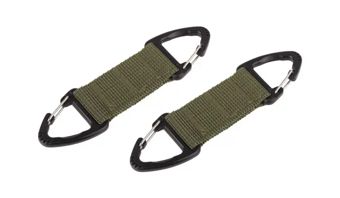 Trok z dwoma karabinkami - 2 szt. - Zielony - 101 Inc.