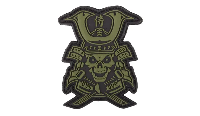 Naszywka 3D - Samurai Skull - Zielony - 101 Inc.