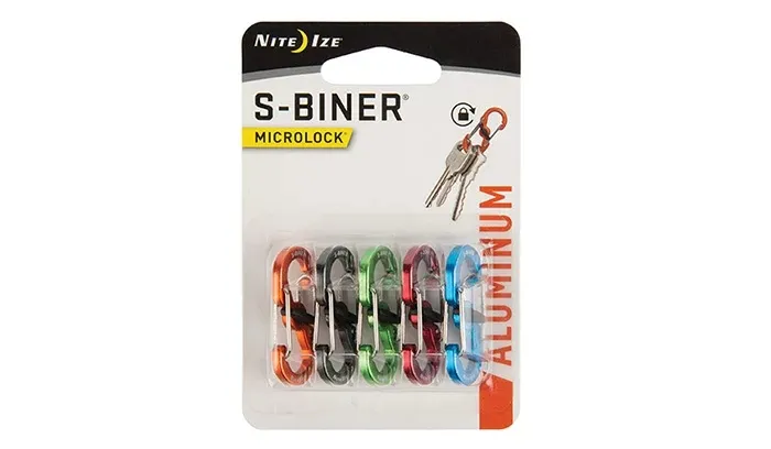 Karabińczyk Nite Ize S-Biner MicroLock Aluminum - 5 Pack - Assorted LSBMA-A2-5R7