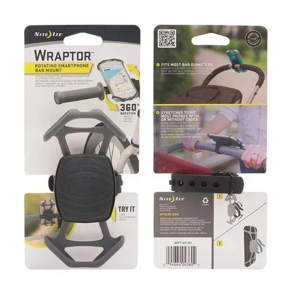 Wraptor Rotating Smartphone Bar Mount - WPT-09-R3 - Nite Ize