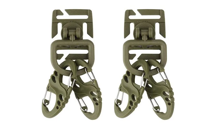 Zestaw uchwytów do taśm Molle Mil-Tec - Zielony OD - 13457601
