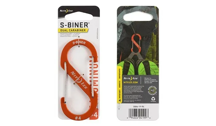 Karabińczyk Nite Ize S-Biner Aluminum Dual Carabiner #4 - Orange - SBA4-19-R6