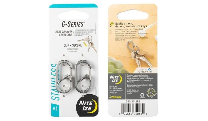 Karabińczyk Nite Ize G-Series #1 - 2 szt. - Srebrny - GS1-11-2R6
