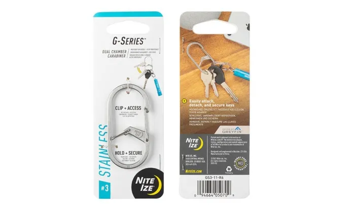 Karabińczyk Nite Ize G-Series Dual Chamber Carabiner #3 - Srebrny - GS3-11-R6