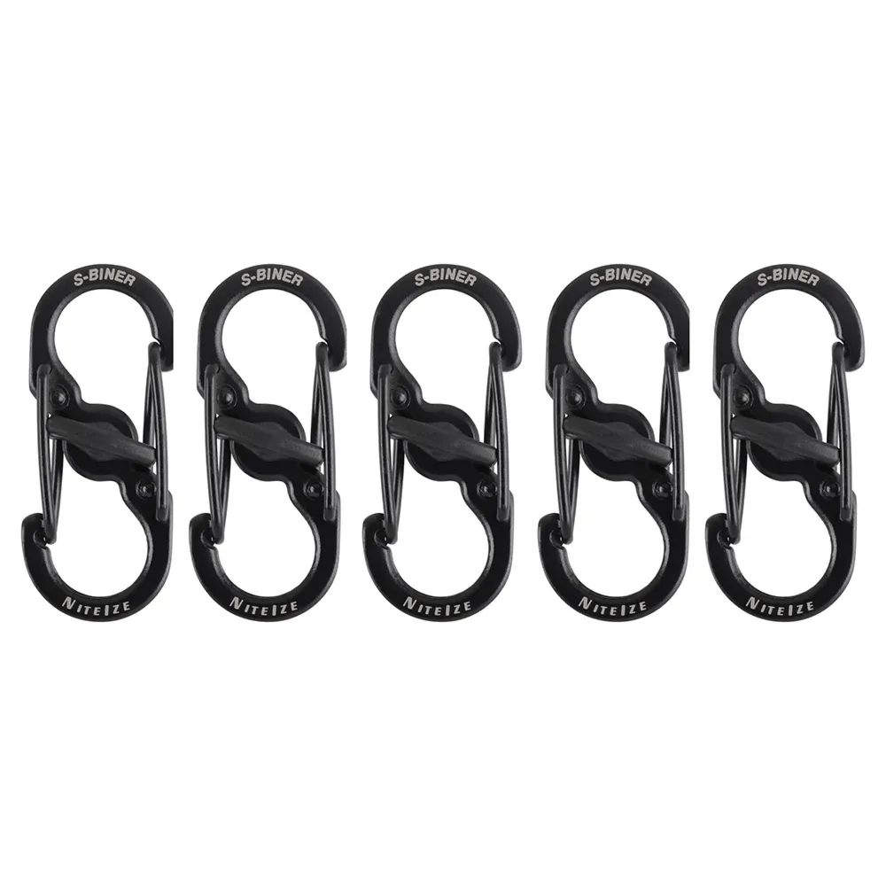 Karabińczyk S-Biner MicroLock - 5 szt. - Stalowy - Czarny - LSBM-01-5R7 - Nite Ize