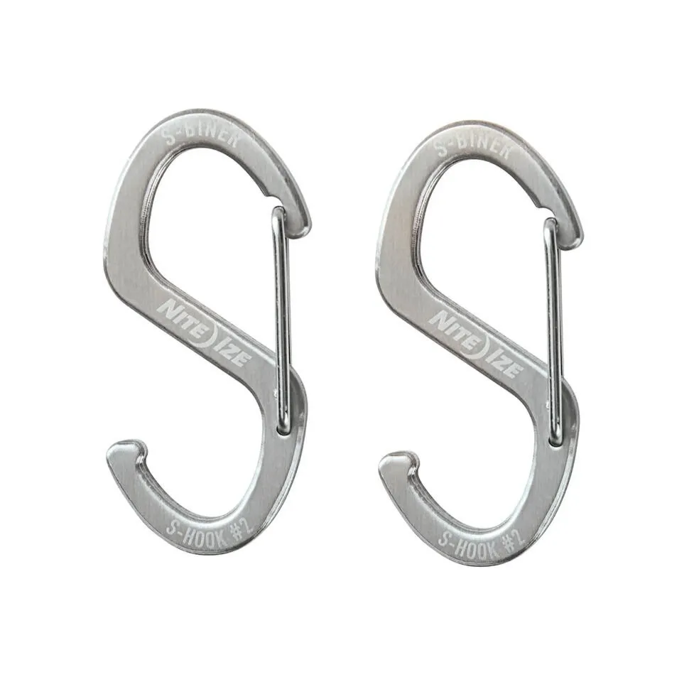 Karabińczyk S-Biner Hook 'N Hold S-Hook Small - 2 szt. - Stalowy - Srebrny - SBHS-11-2R3 - Nite Ize
