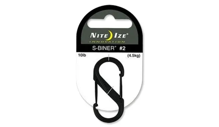 Karabińczyk Nite Ize S-Biner #2 Plastic Black Gate - Czarny - SBP2-03-01BG