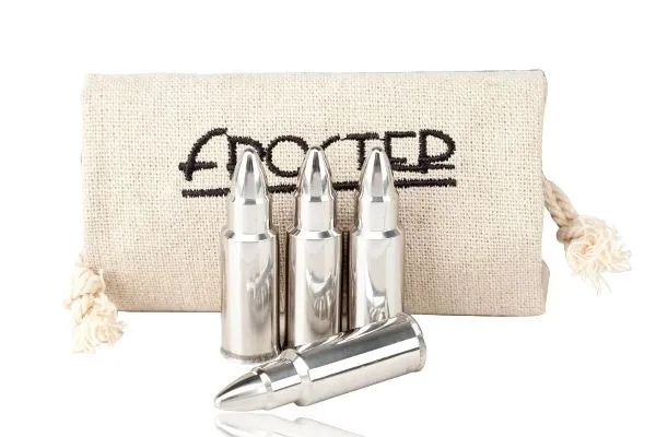 Metalowe kostki do drinków-złote pociski 4 szt. FROSTER