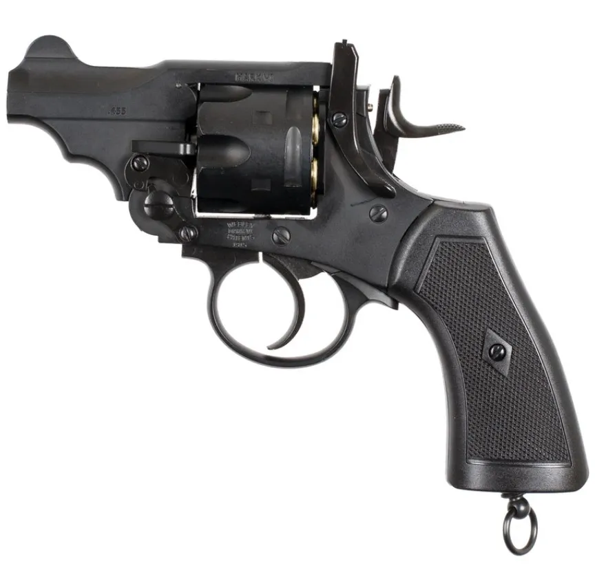 Rewolwer wiatrówka WEBLEY MKVI .455 Civilian kal.5,5 mm Diabolo łuski 6-strzał. lufa 2,5" CO2 Black Ekp do17J